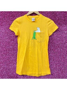 RIPNDIP Lord Nermal Break Yo Self Alien Yellow T-Shirt Extra Small